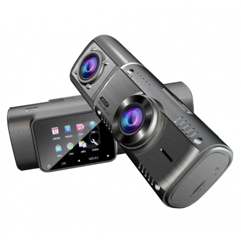 Automobilinis vaizdo registratorius su kamera į saloną Ultra Wide Dual Lens